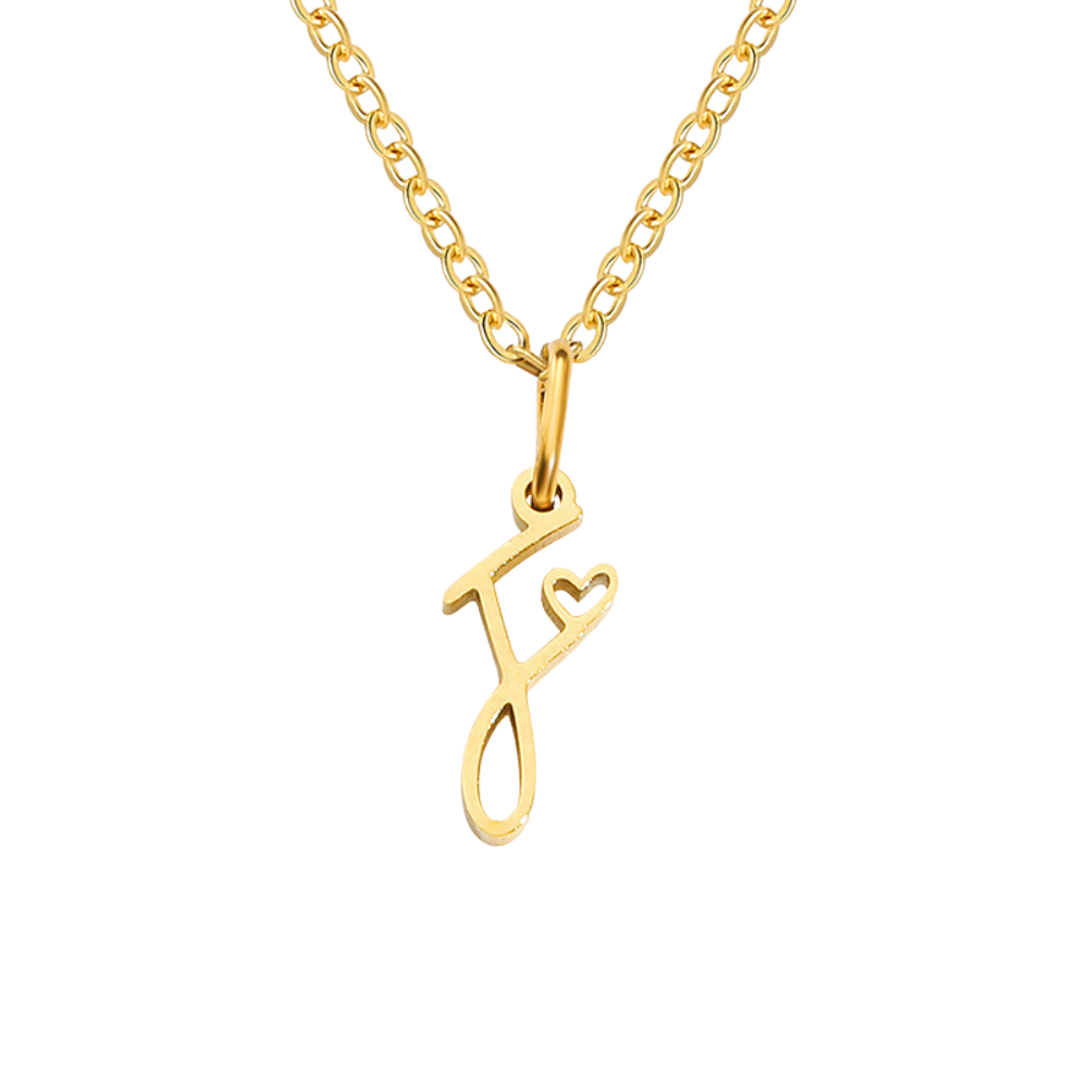 Collana con Iniziale Cuore | Oro