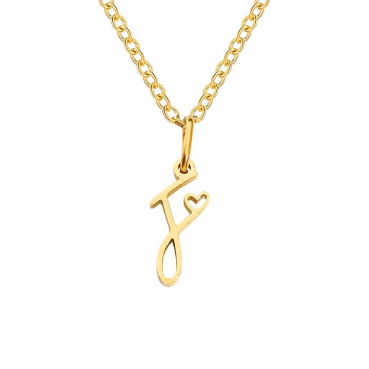 Collana con Iniziale Cuore | Oro