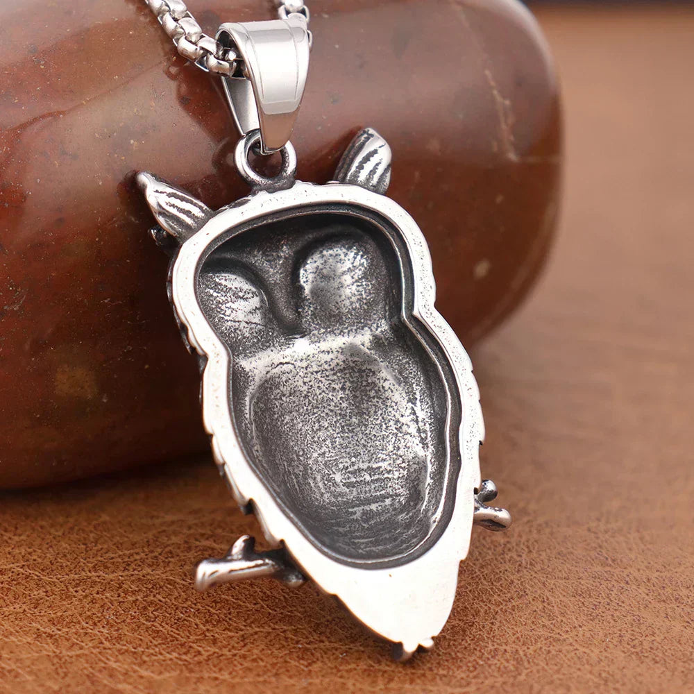 Collana con Pendente Gufo Vintage