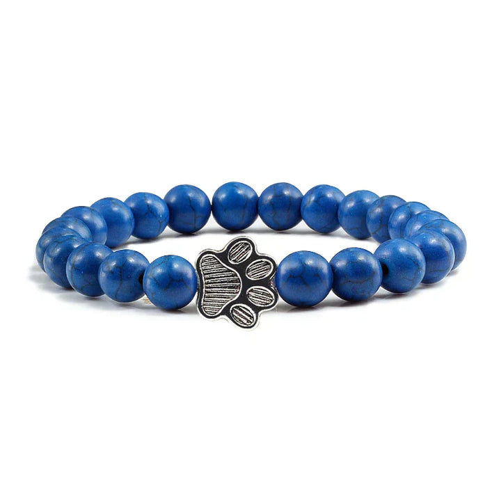 Bracciale con Zampa di Perline – Design in Pietra Naturale