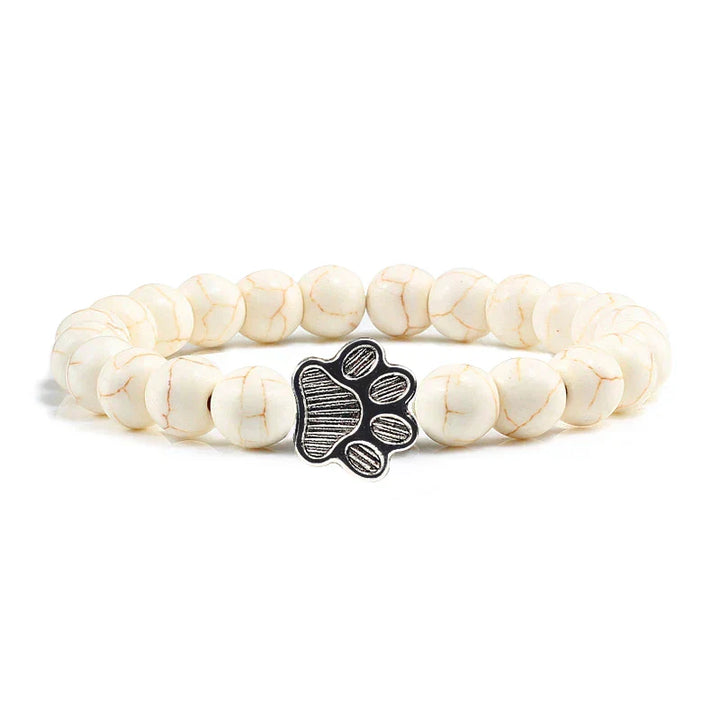 Bracciale con Zampa di Perline – Design in Pietra Naturale