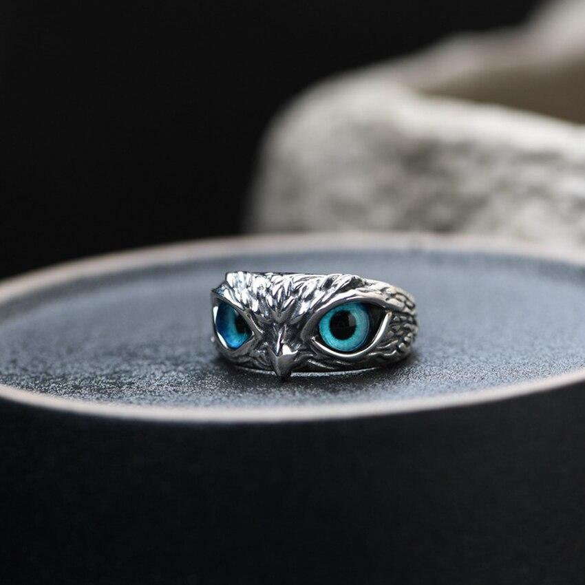 Anello Regolabile Gufo della Buona Fortuna color argento e Opale