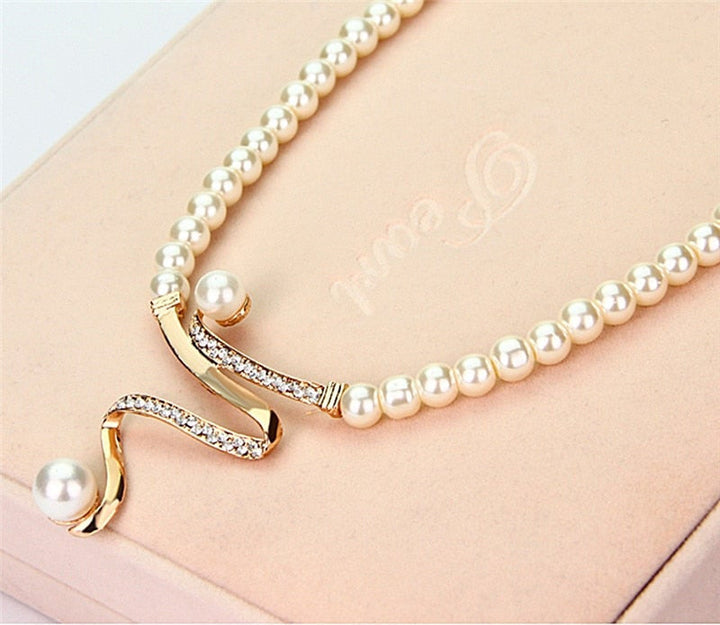 Set Collana di Perle Naturali + Orecchini