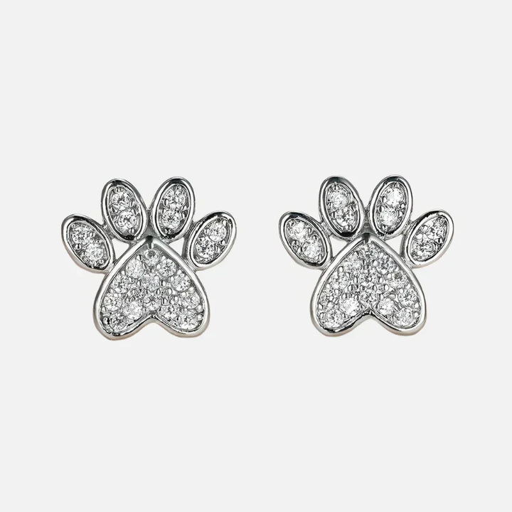 Orecchini a Perno in Zirconia Bianca – Design a Forma di Cuore