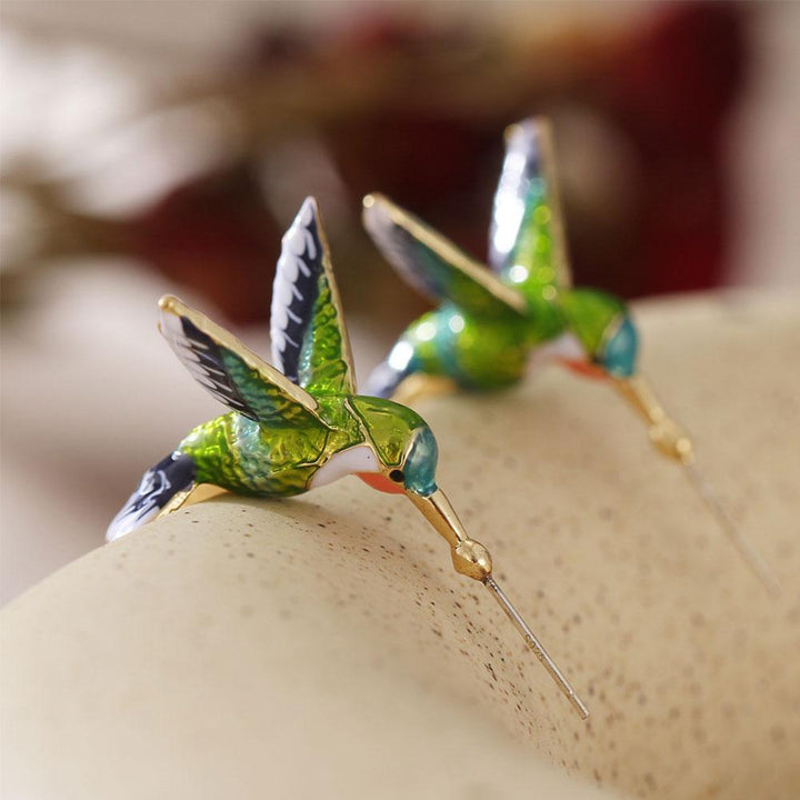 Orecchini Unici Creativi a Forma di Colibrì