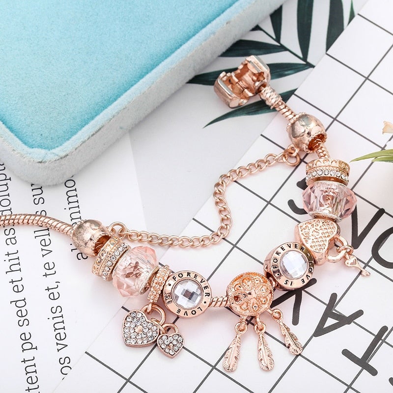 Bracciale Sogno di Rose con Charms Inclusi color argento