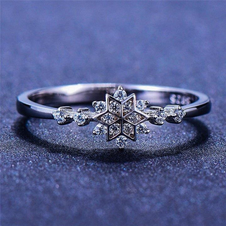 Anello Fiocco di Neve color argento