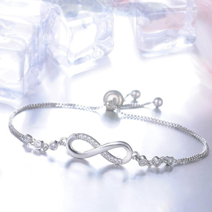 Bracciale Infinito Regolabile color argento