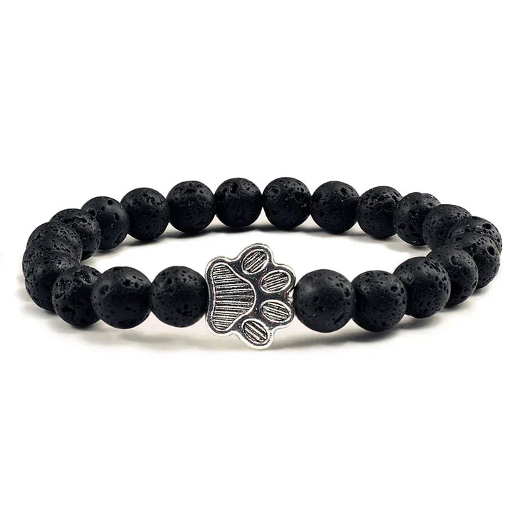 Bracciale con Zampa di Perline – Design in Pietra Naturale