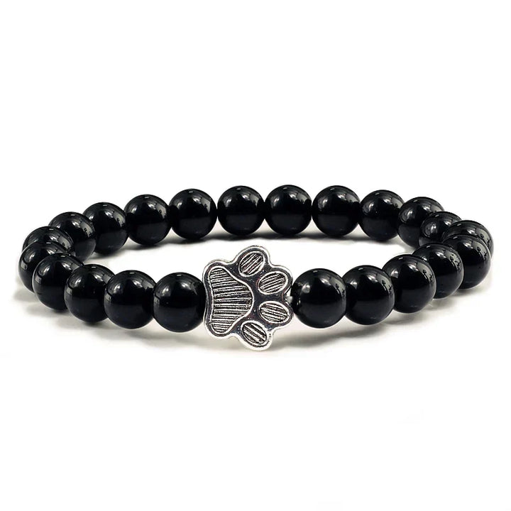 Bracciale con Zampa di Perline – Design in Pietra Naturale