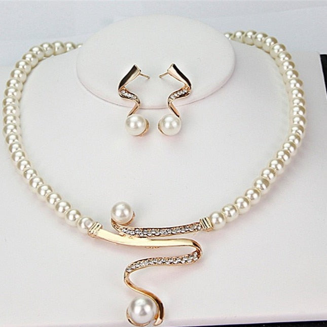 Set Collana di Perle Naturali + Orecchini