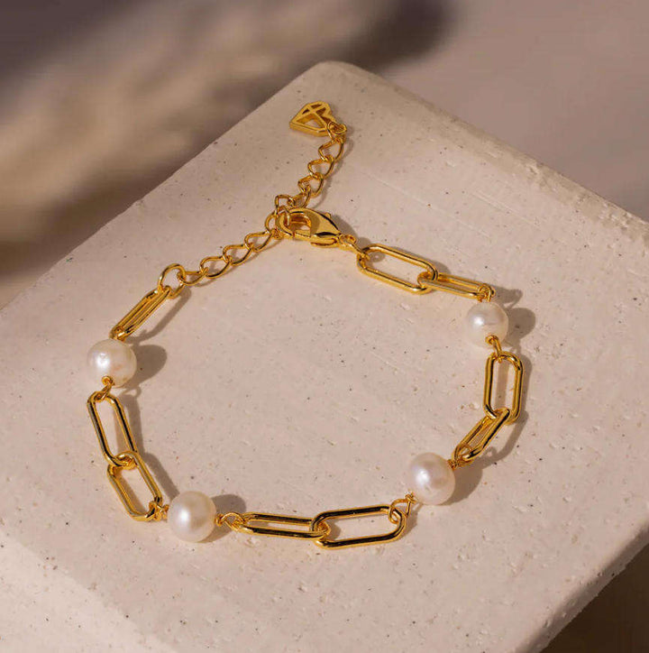 Bracciale a Catena con Perle Senza Tempo