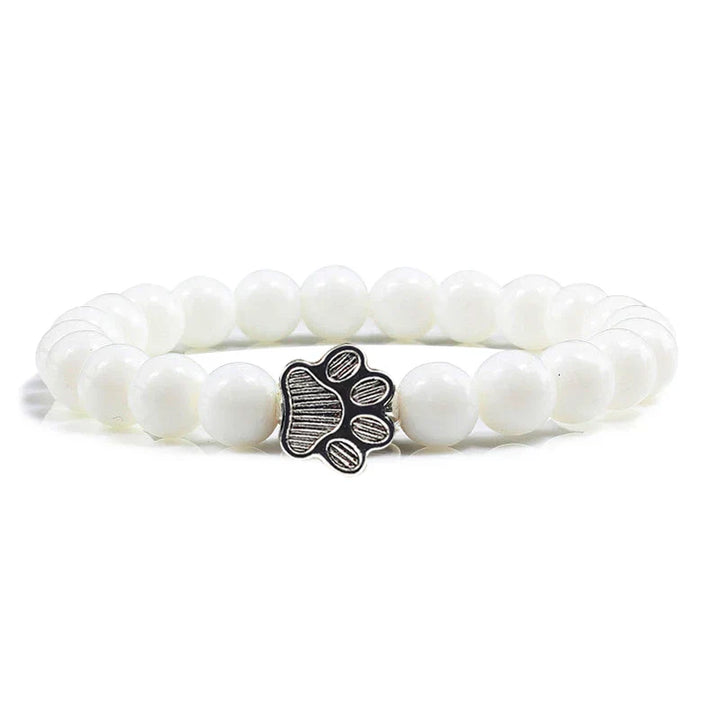 Bracciale con Zampa di Perline – Design in Pietra Naturale