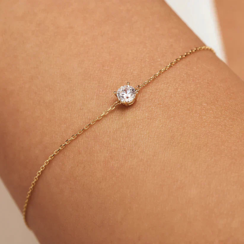 Bracciale in Pietra Moissanite Cléa | Oro