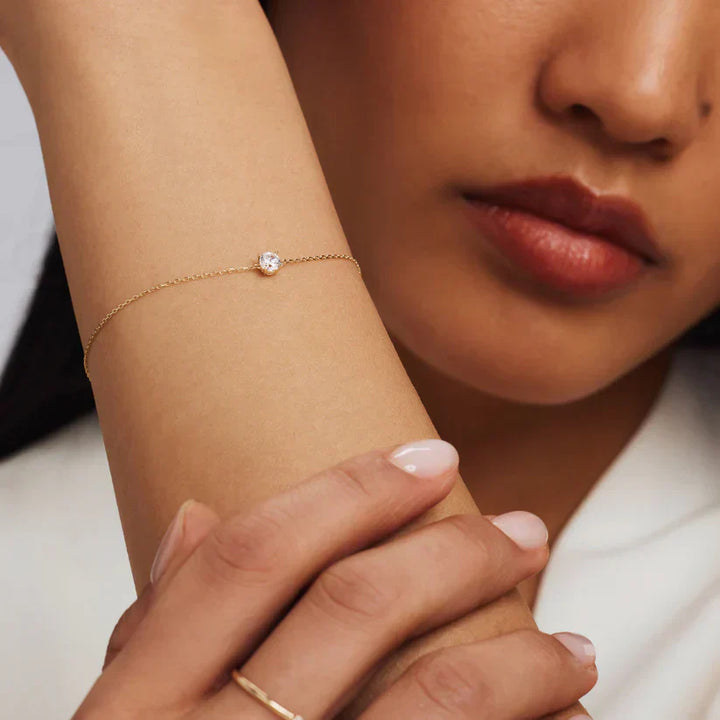 Bracciale Zirconia di Pietra | Oro Bianco