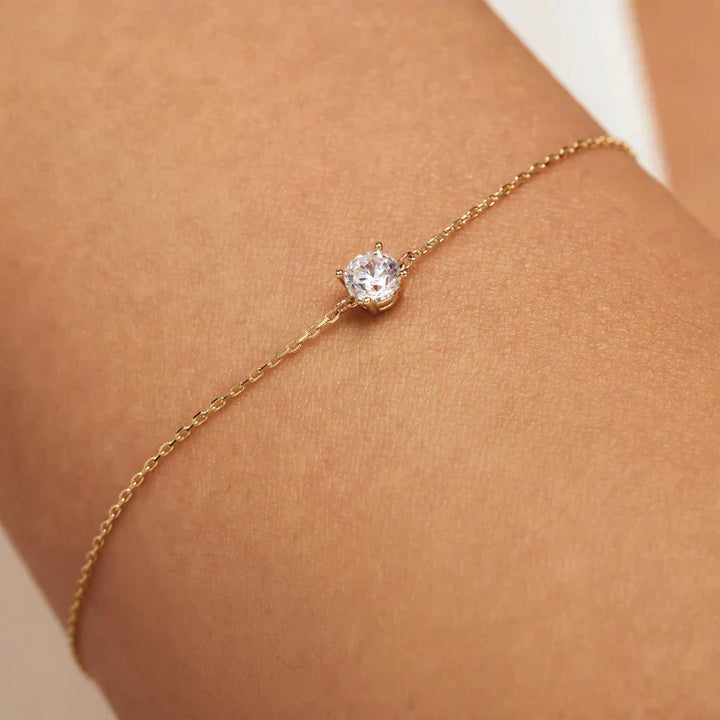 Bracciale Zirconia di Pietra | Oro Bianco