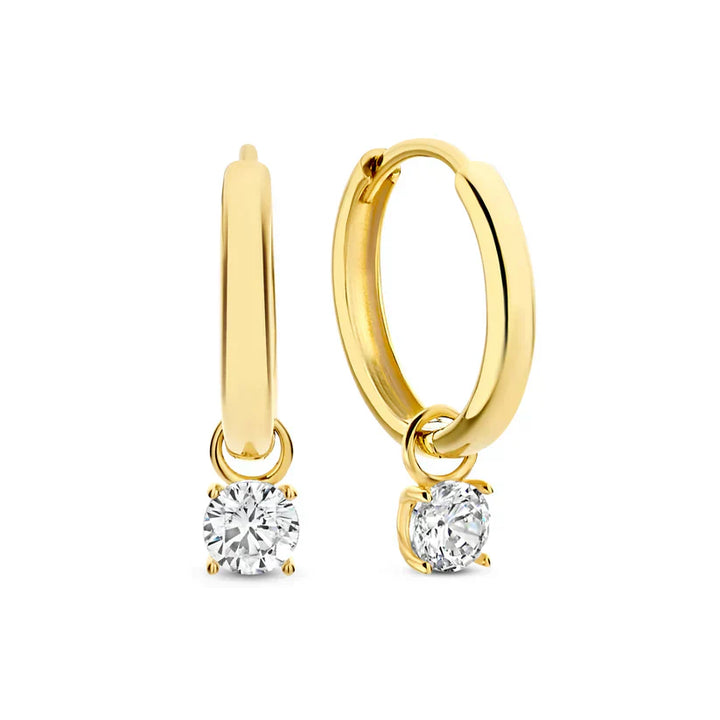Set di Orecchini in Pietra Larmes de Lune | Oro
