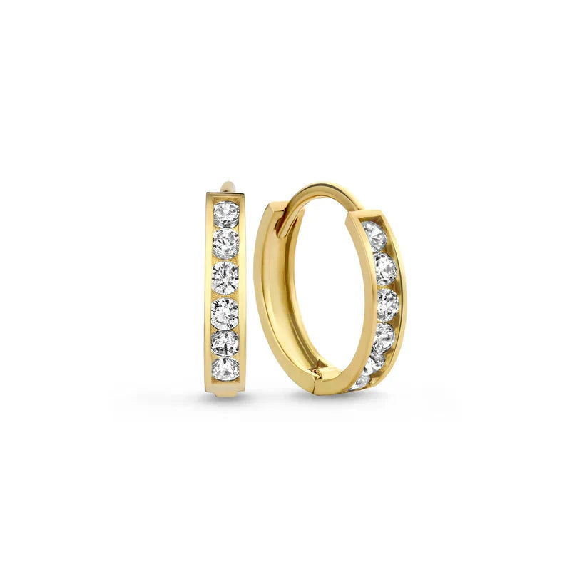 Set di Orecchini in Pietra Dara Brillane | Oro