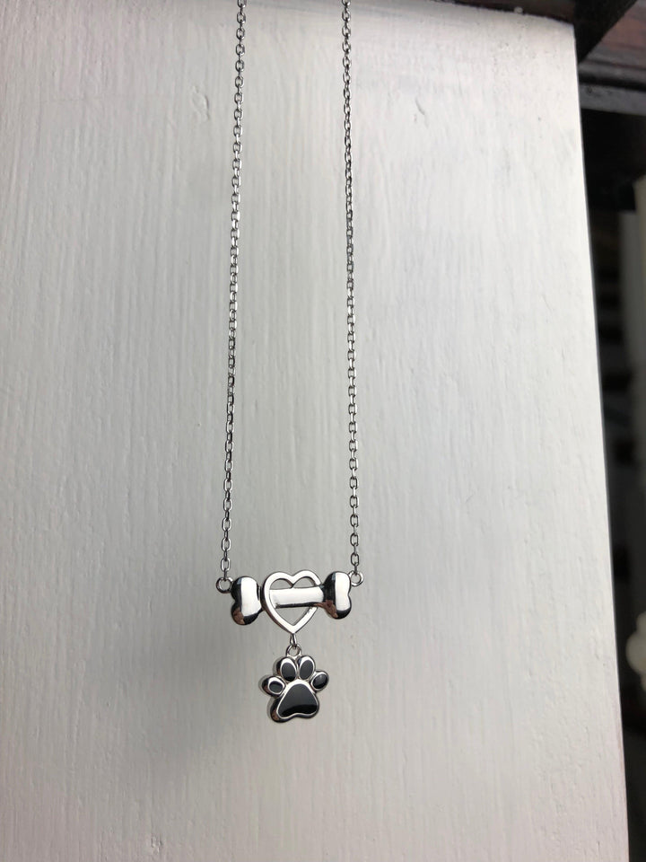 Collana con Zampa di Cane Delicata in Acciaio Inossidabile