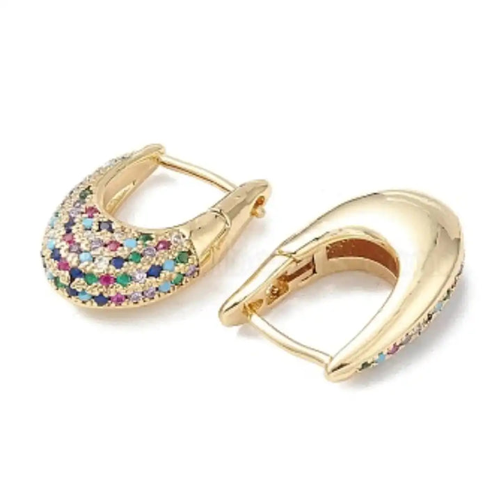 Orecchini Chic Colorati con Inlay di Cristallo