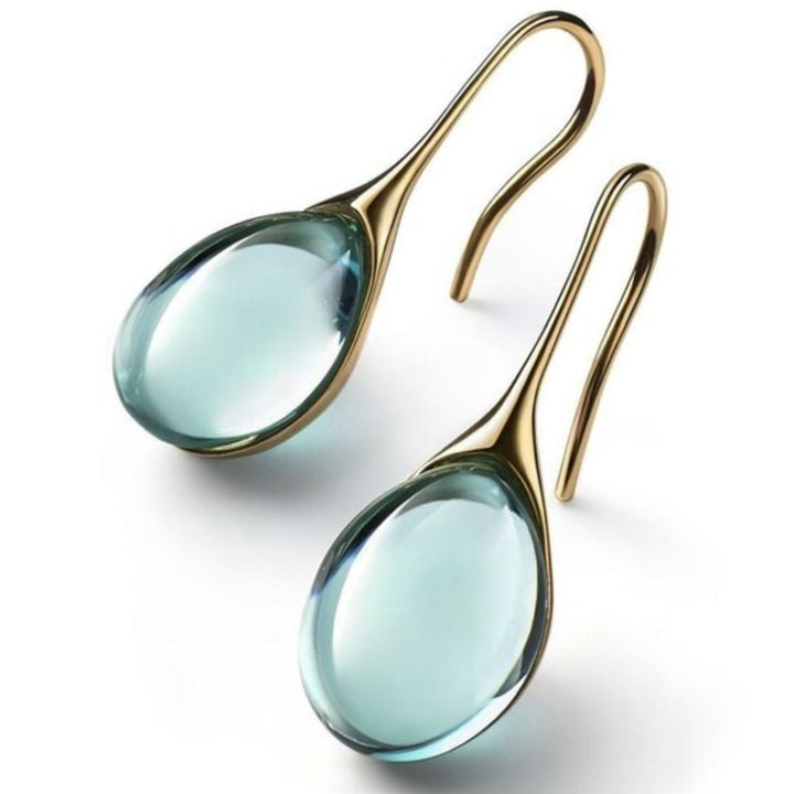 Orecchini a Goccia in Cristallo color oro e color argento