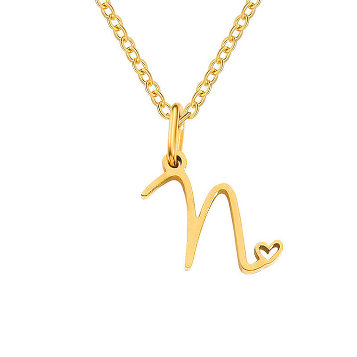 Collana con Iniziale Cuore | Oro