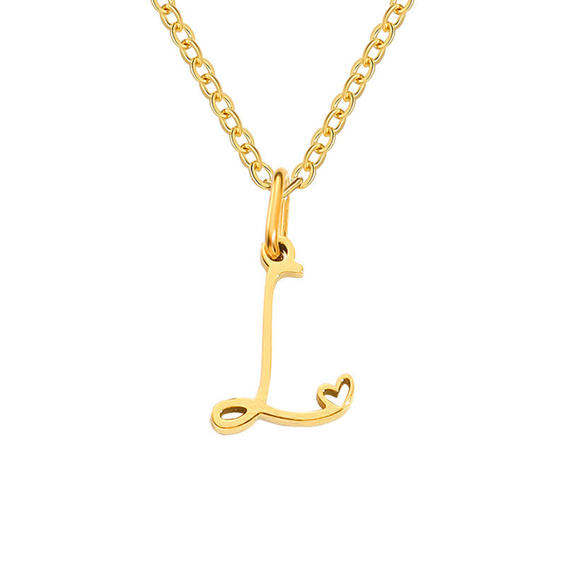 Collana con Iniziale Cuore | Oro