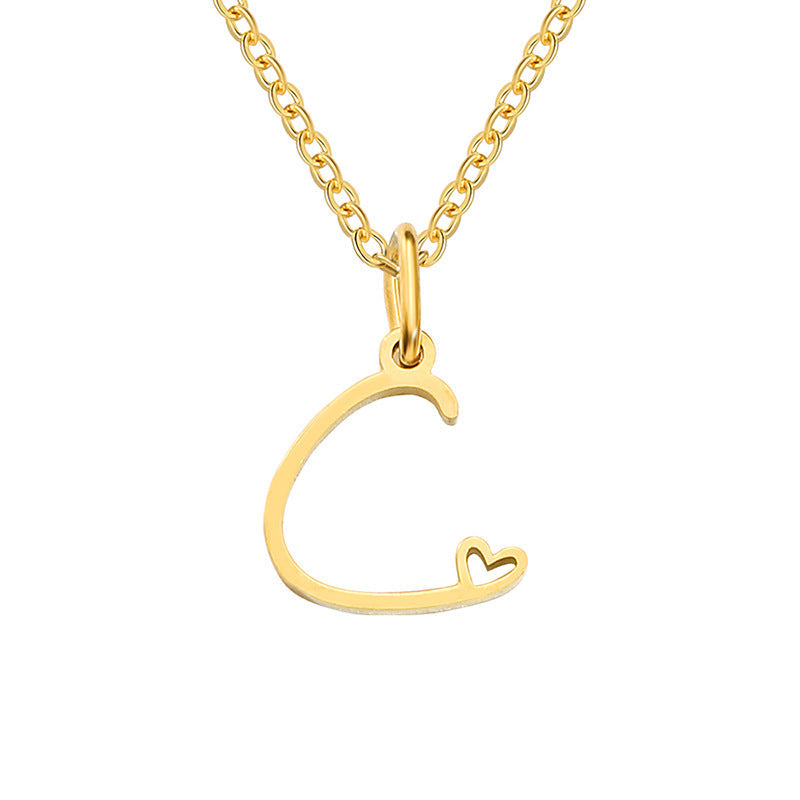 Collana con Iniziale Cuore | Oro