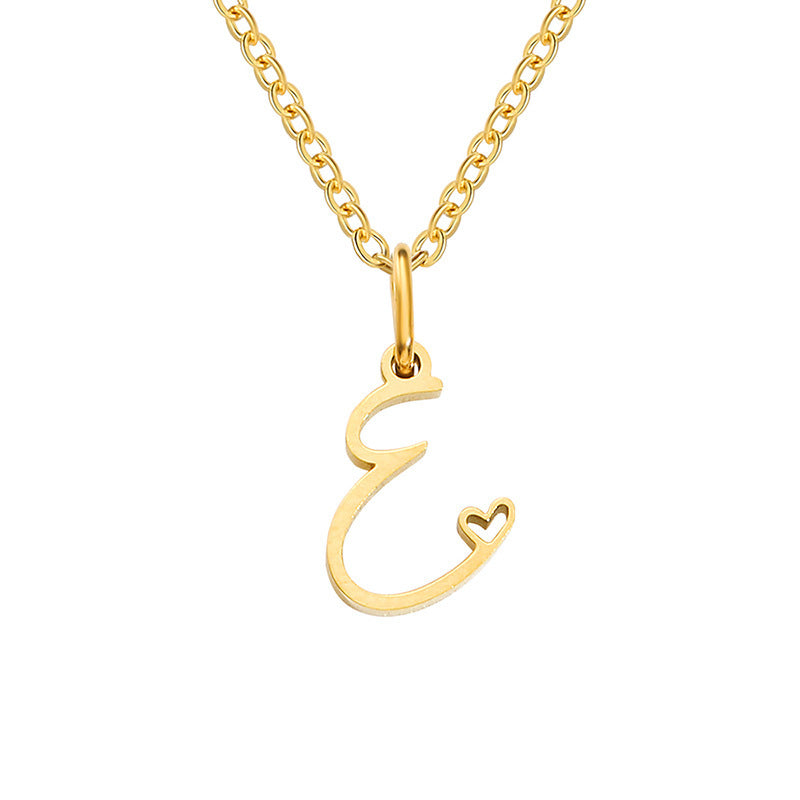Collana con Iniziale Cuore | Oro