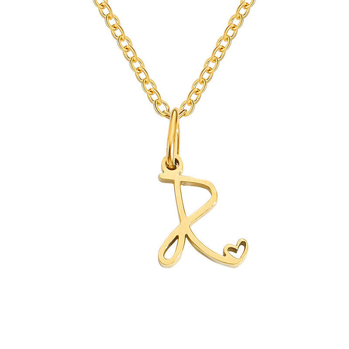 Collana con Iniziale Cuore | Oro