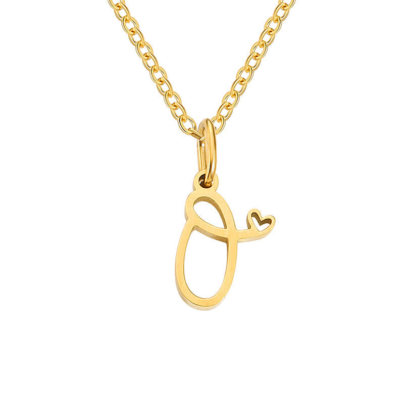 Collana con Iniziale Cuore | Oro