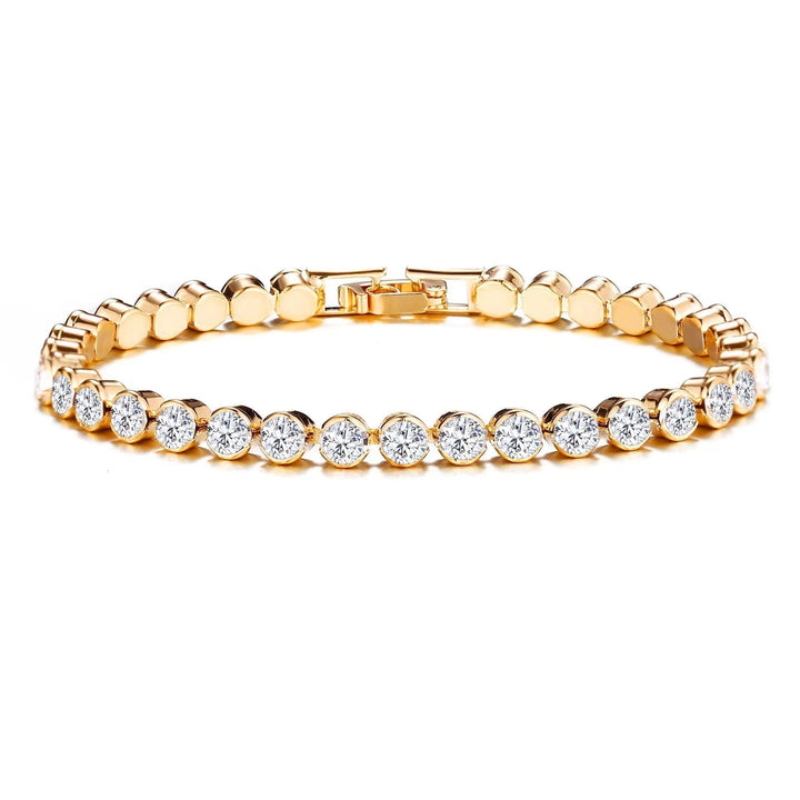 Bracciale Tennis a Taglio Rotondo | Oro