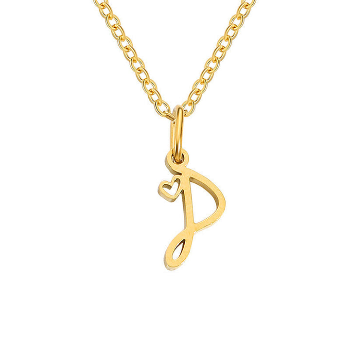 Collana con Iniziale Cuore | Oro