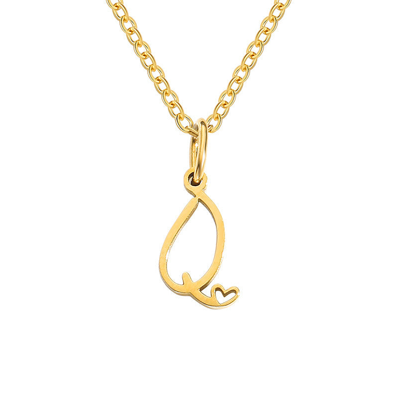 Collana con Iniziale Cuore | Oro