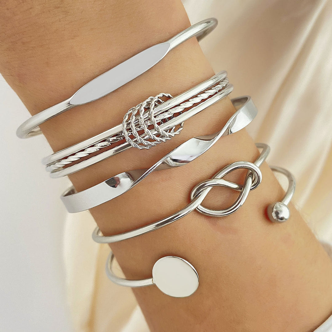 Set di Braccialetti Eleganza Annodata | Oro