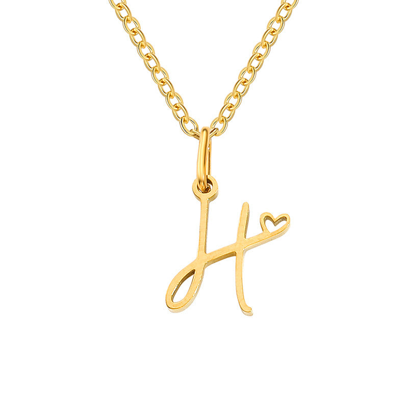 Collana con Iniziale Cuore | Oro