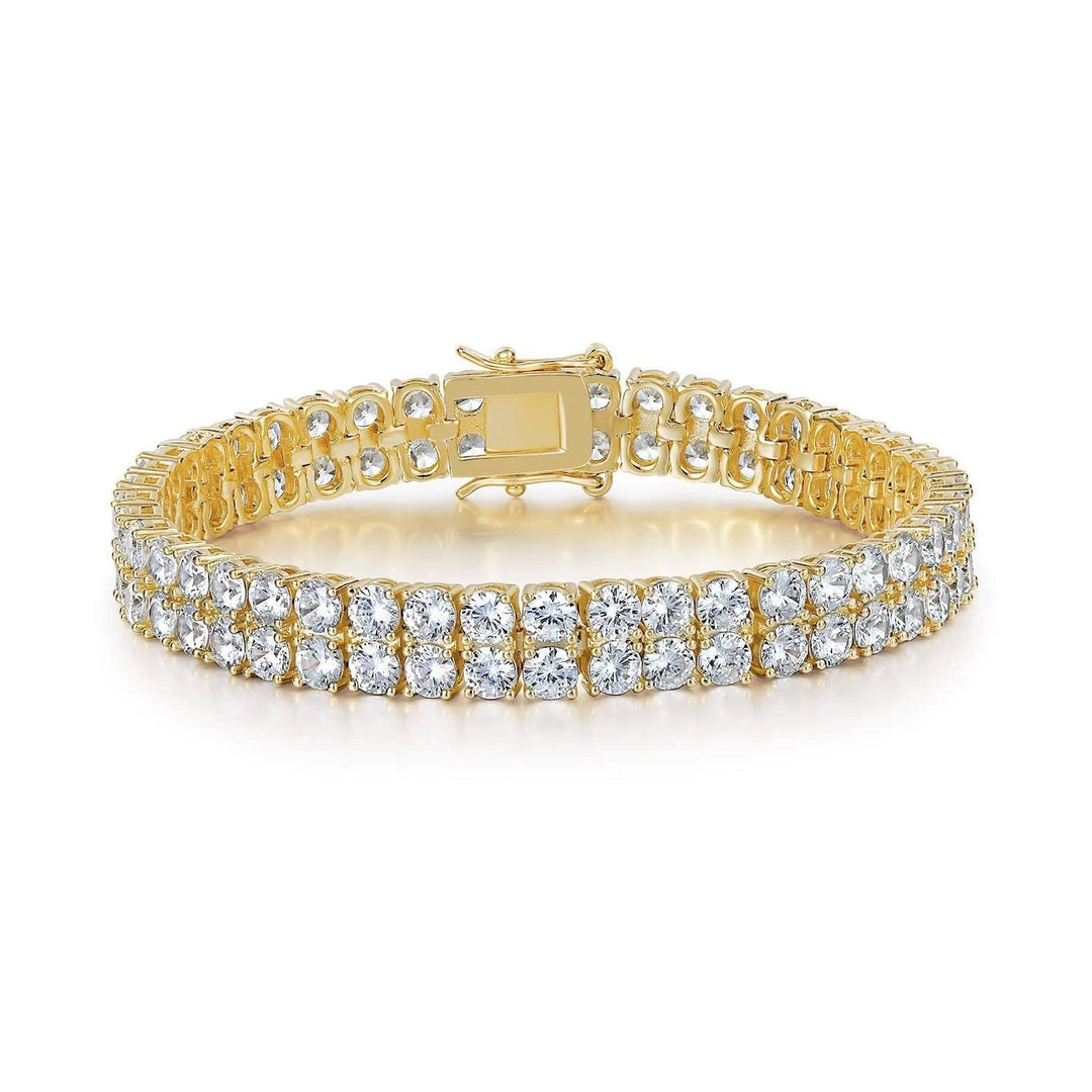 Bracciale Tennis a Doppia Riga | Oro