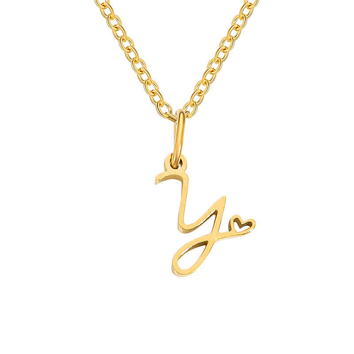 Collana con Iniziale Cuore | Oro