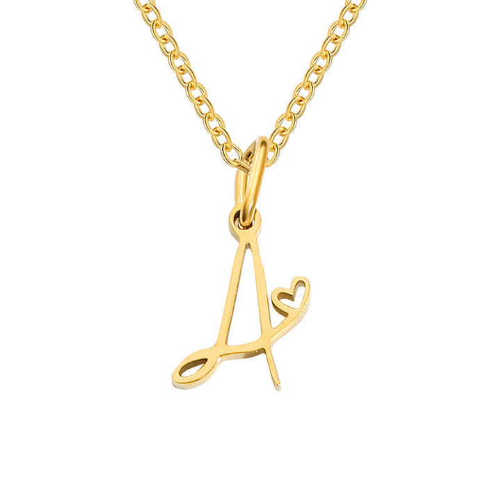Collana con Iniziale Cuore | Oro