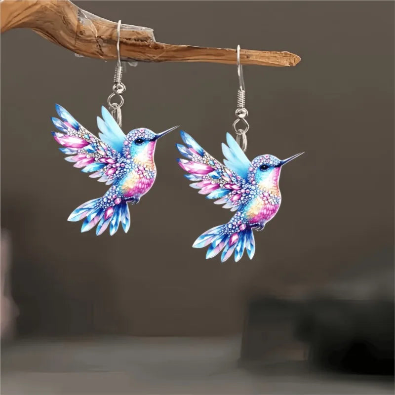 Orecchini a Pendente Colibrì