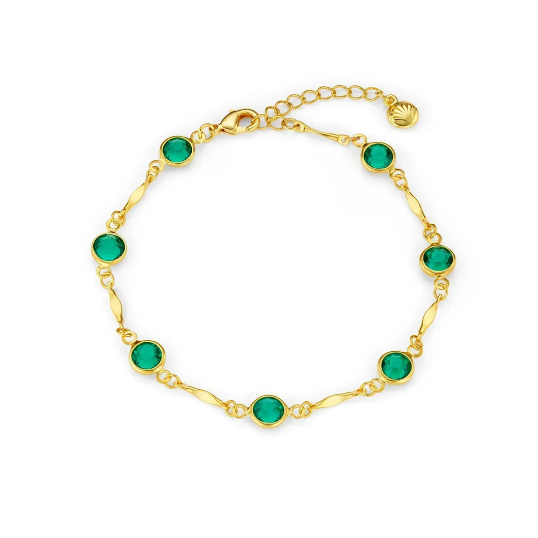 Bracciale a Catena Link in Emeraldo | Oro