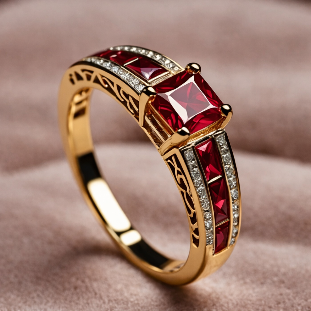 Anello Imperatrice Pietra Rossa