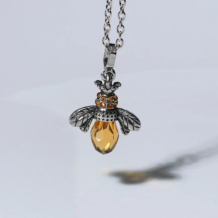 Set di Collana e Orecchini Vintage a Forma di Ape