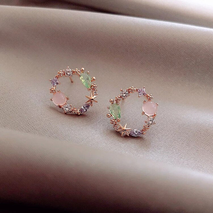Orecchini Floreali color oro Rosa