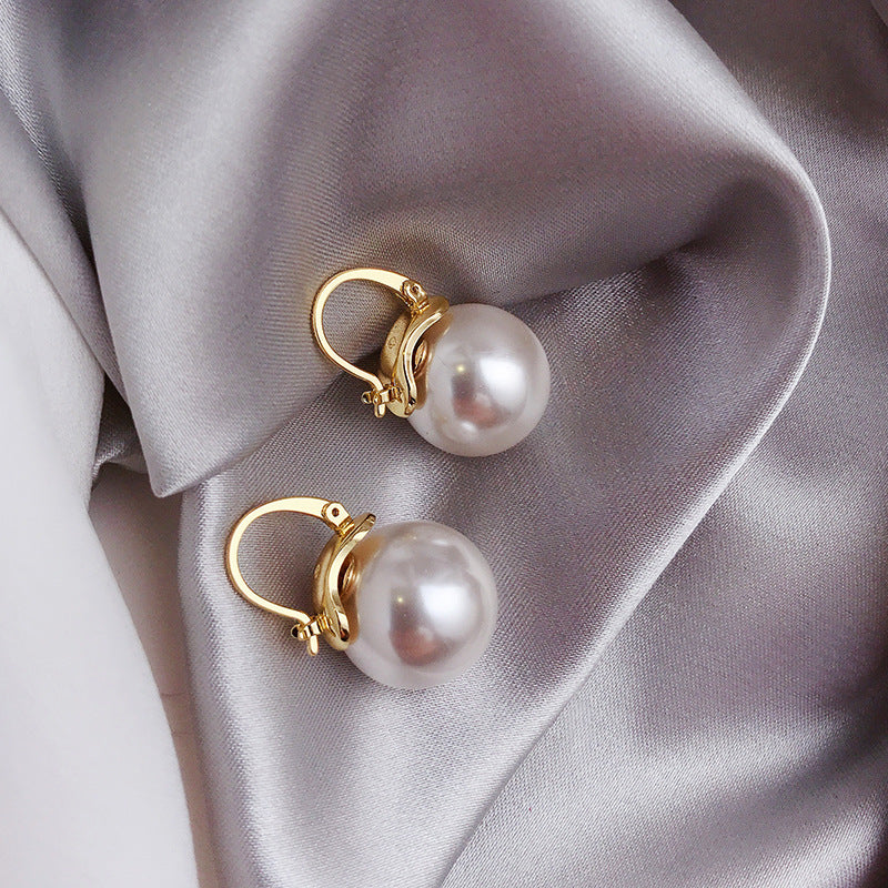 Orecchini Spessi in Perla color oro