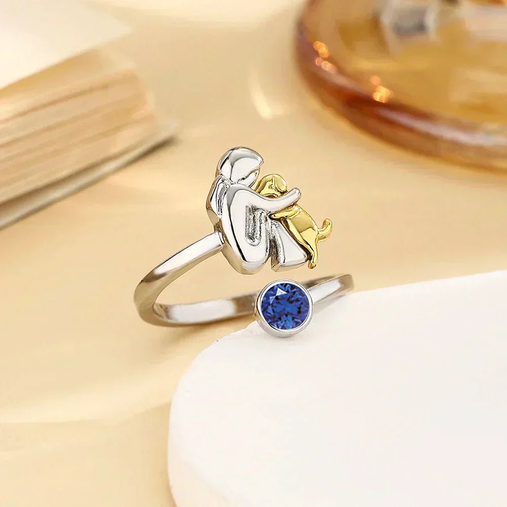Anello Elegante per Abbraccio con Cane