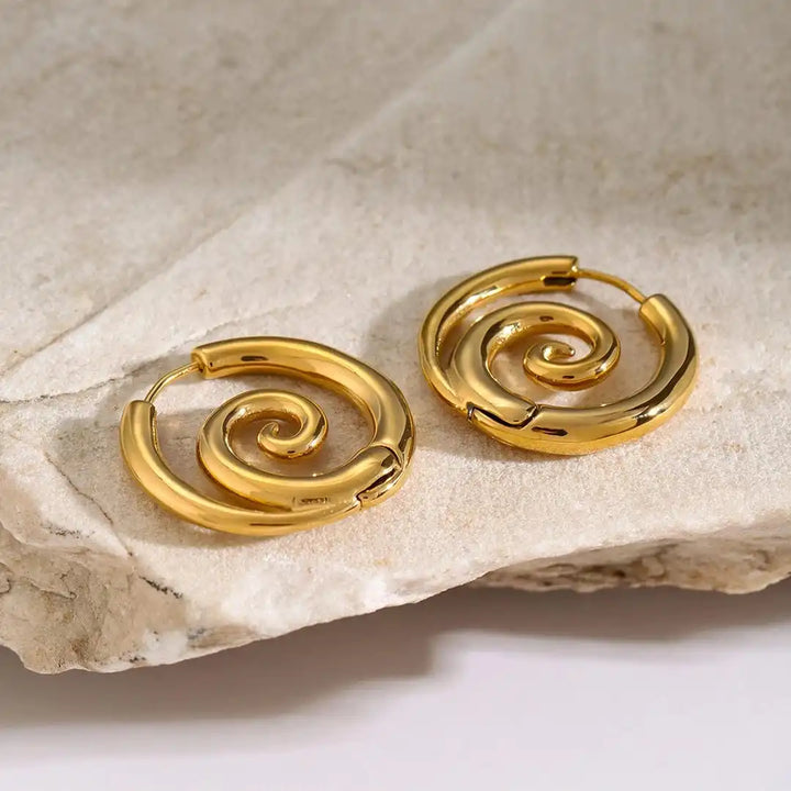 Orecchini Spiralati color oro Senza Tempo