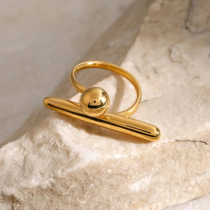 Anello Regolabile color oro con Stella Senza Tempo