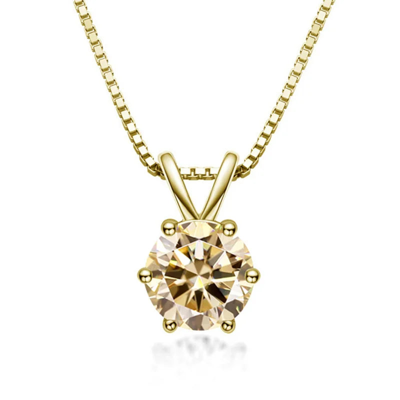 Collana solitaria elegante con moissanite