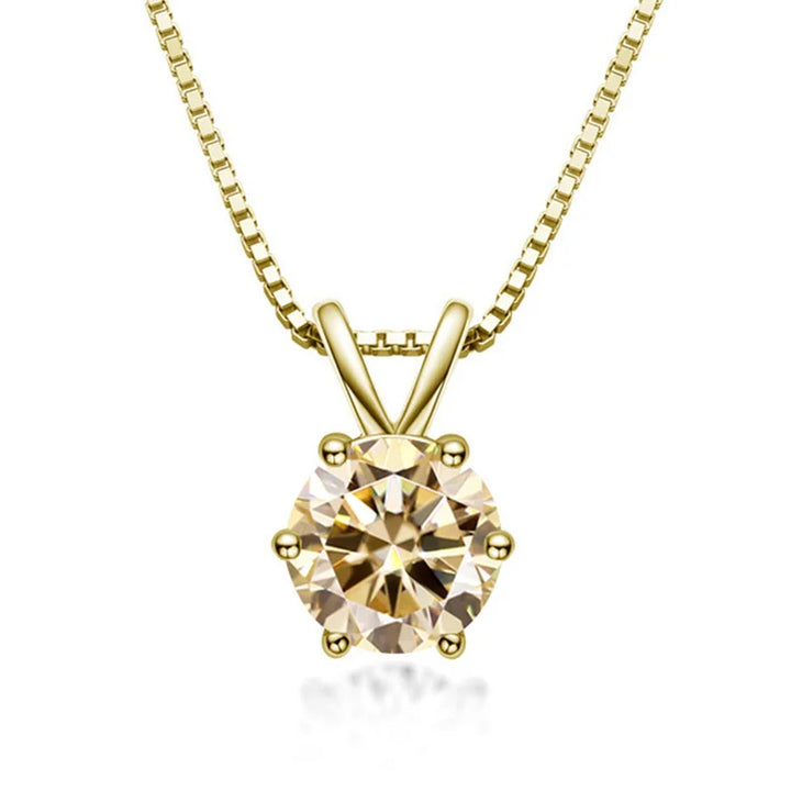 Collana solitaria elegante con moissanite